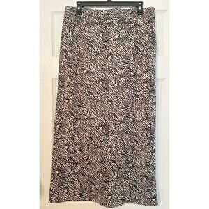 New zebra print maxi pencil skirt  size Medium M black and white Cato stretch